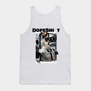 Dope shirt Abstract Saurus| Funny Saying Tank Top